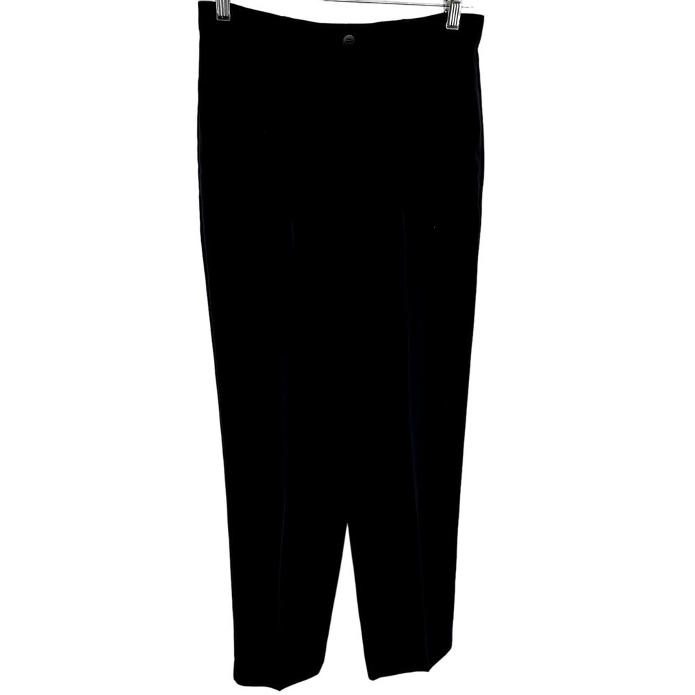 Max Mara Trouser Pants Pleated Straight Leg High Rise Career Office Black Medium